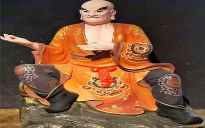 玻璃鋼彩繪大型景觀寺廟景區裝飾品十八羅漢雕塑